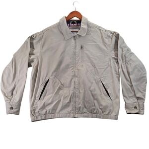 Orvis Classic‎ Collection Mens Beige Cotton Full Zip Jacket Coat